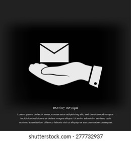 email in hand icon