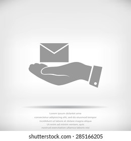 email in hand icon