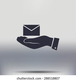 email in hand icon