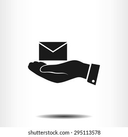 email in hand icon