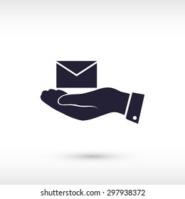 email in hand icon