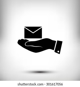 email in hand icon