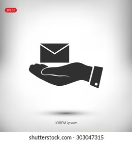 email in hand icon