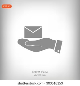 email in hand icon