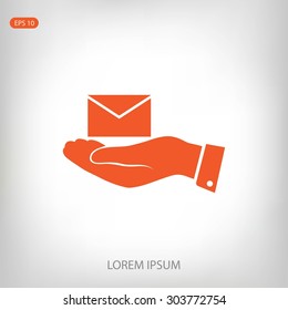 email in hand icon