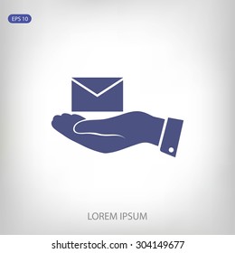 email in hand icon