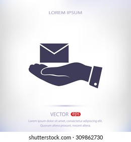 email in hand icon