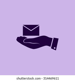 email in hand icon
