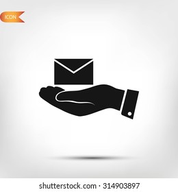 email in hand icon