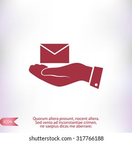 email in hand icon