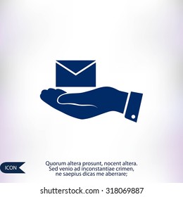 email in hand icon