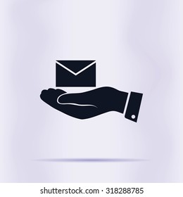 email in hand icon