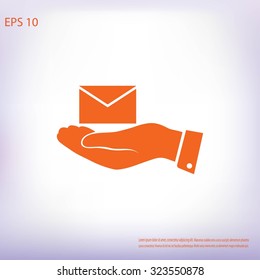 email in hand icon