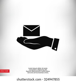 email in hand icon