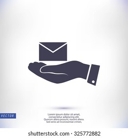 email in hand icon