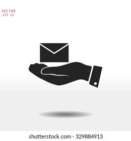 email in hand icon