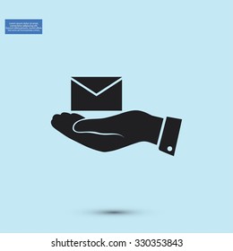 email in hand icon