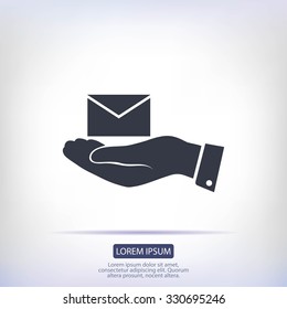 email in hand icon