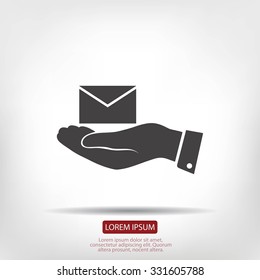 email in hand icon