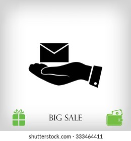 email in hand icon