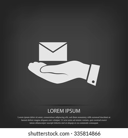 email in hand icon