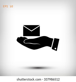 email in hand icon