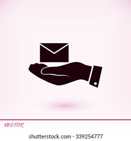 email in hand icon