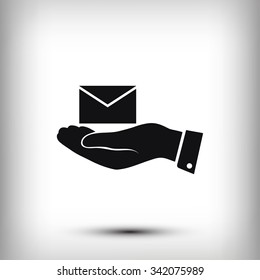 email in hand icon