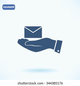 email in hand icon