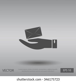 email in hand icon
