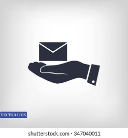 email in hand icon