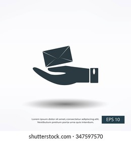 email in hand icon