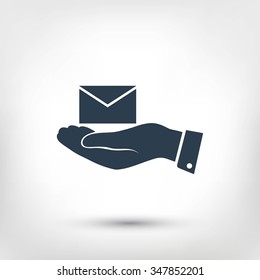 email in hand icon