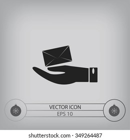 email in hand icon