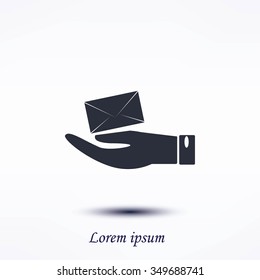 email in hand icon