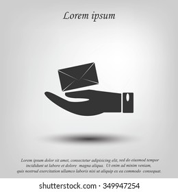 email in hand icon