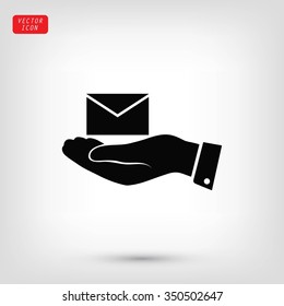 email in hand icon
