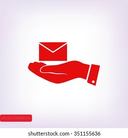 email in hand icon