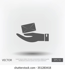 email in hand icon