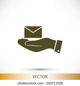 email in hand icon