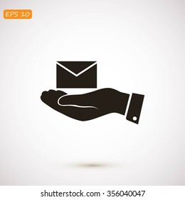 email in hand icon