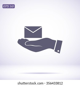email in hand icon