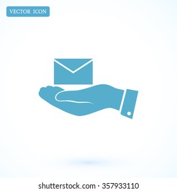 email in hand icon