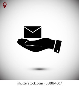 email in hand icon