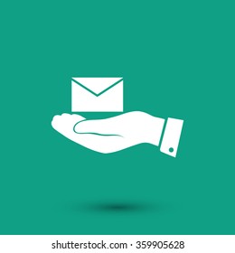 email in hand icon