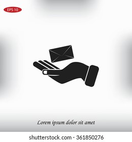 email in hand icon