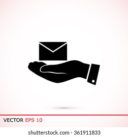 email in hand icon