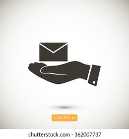 email in hand icon