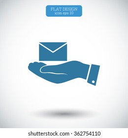 email in hand icon
