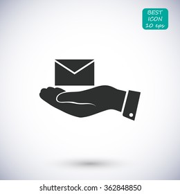 email in hand icon